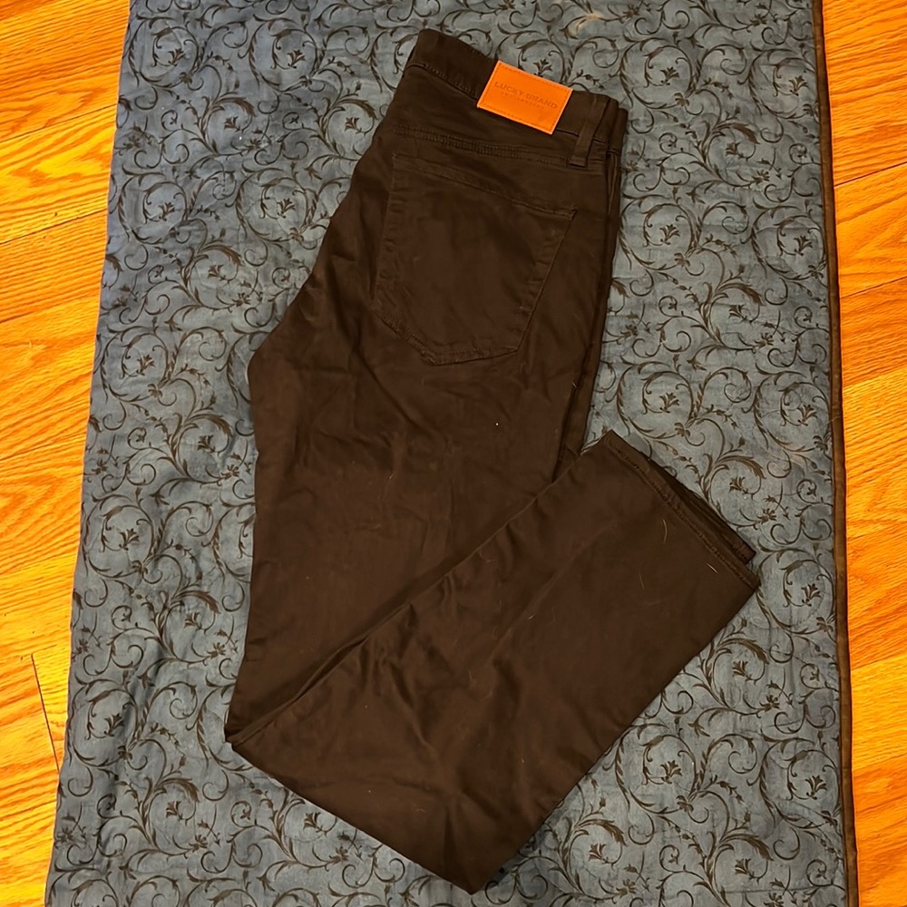 Lucky Brand 32x32 straight slim 121 black cotton